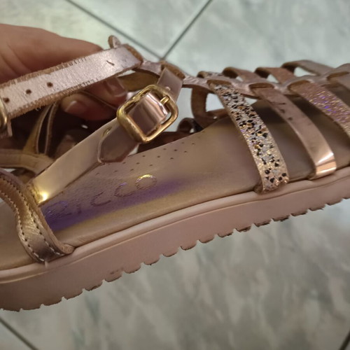 Ricco leather flatform sandals size 36 like new beige gold