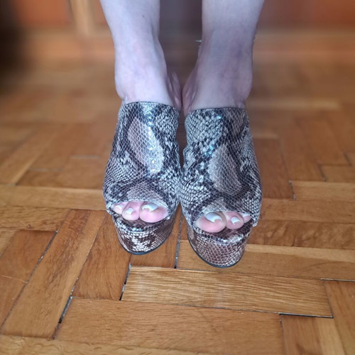 Jeffrey Campbell Mansfield γκρι snake πλατφόρμες καινούργιες, νούμερο 37