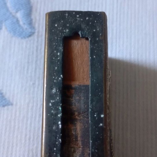 Brass ashtray and matchbox set used