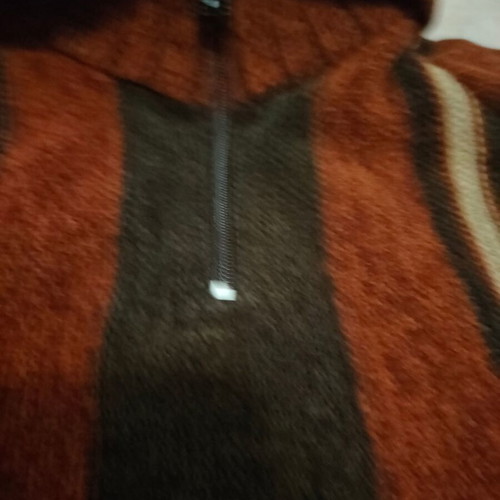 Men's sweater new, soft chenille, black multicolor, sizes M L