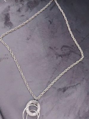 Long stainless steel silver necklace made-to-order