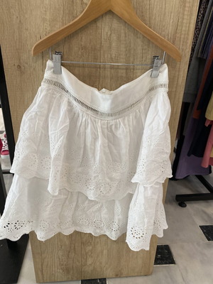 Broderi Primium skirt white cotton with embroidery size S/M like new