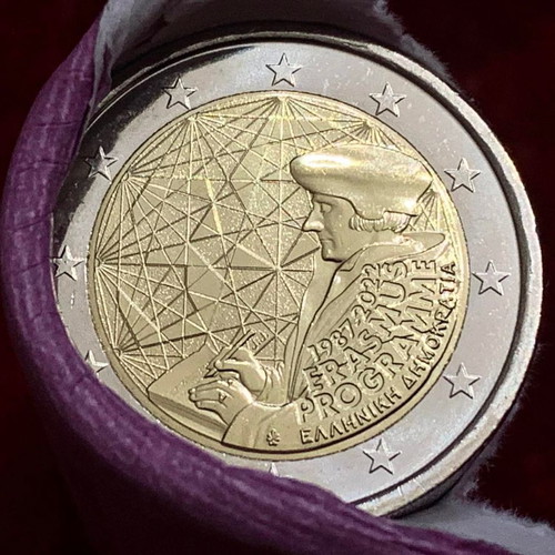 Collectible Greek 2022 Two Euro coins new in capsule