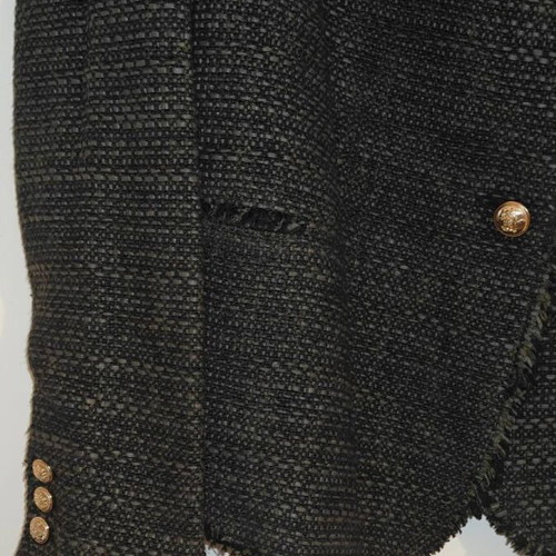 Zara jacket size XL with fringes like new, black and gray