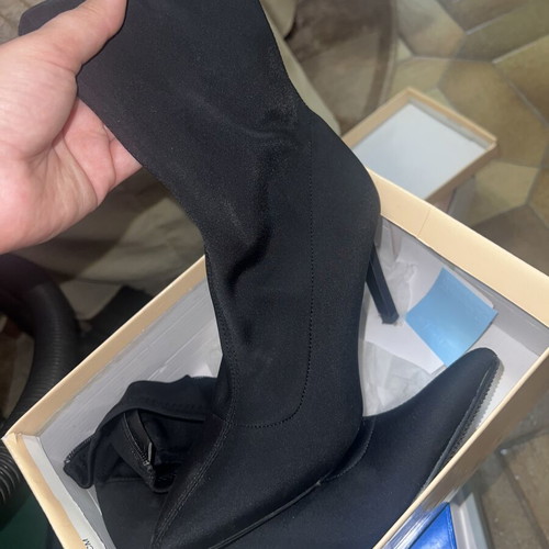 Sock boots size 37 black with high thin heel like new