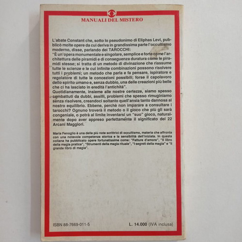 I Tarocchi book used, Italian