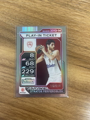 Stratos Perperoglou Play-In Ticket Panini Contenders like new