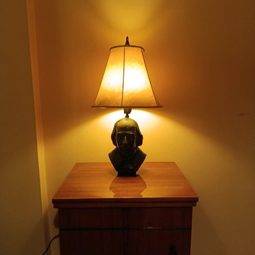 William Shakespeare handmade lamp made to order