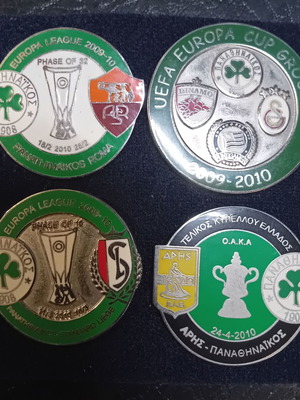 Panathinaikos 2009-2010 Europa League pin set of 4