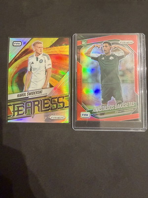 2025-26 Panini Prizm FIFA Soccer Bakasetas Swiderski lot like new
