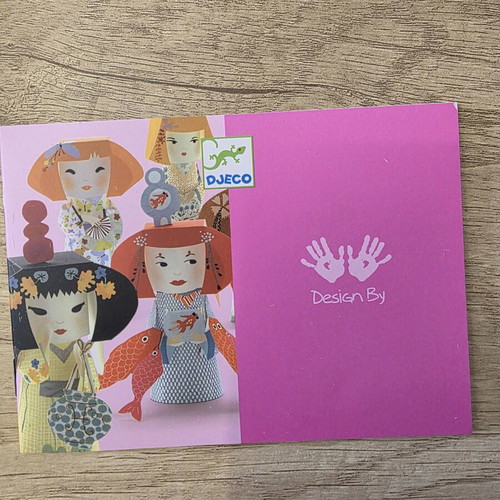 Djeco Paper Toys for Girls, Set of 5, New