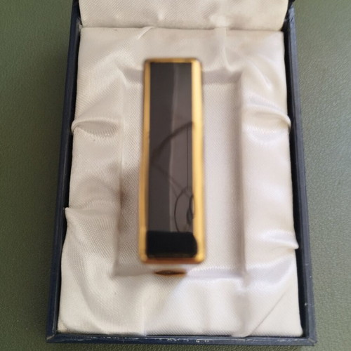 Vintage German Colton Prestige Gold Plated & Enamel Gas Lighter a la Davidoff like new
