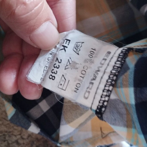 Edward Jeans checked shirt XL like new, beige and blue
