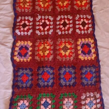 Wool handmade scarf like new 1.5×0.40