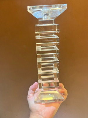 Crystal candlestick like new