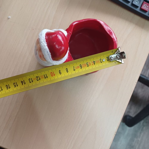 Christmas ceramic planter used