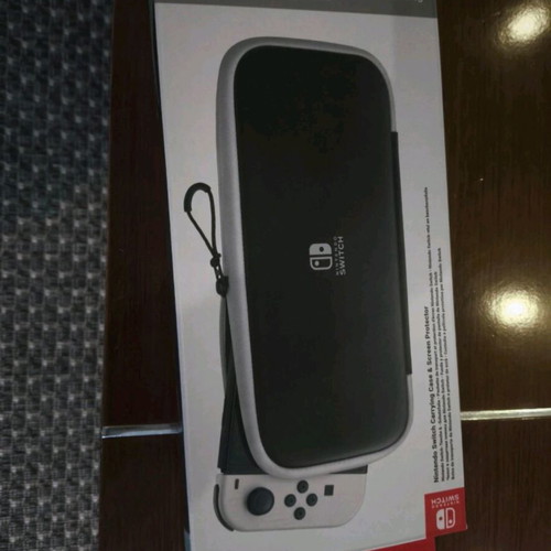 Nintendo Switch case and screen protector black white new