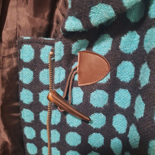 Jovonna polka dot coat like new, size M
