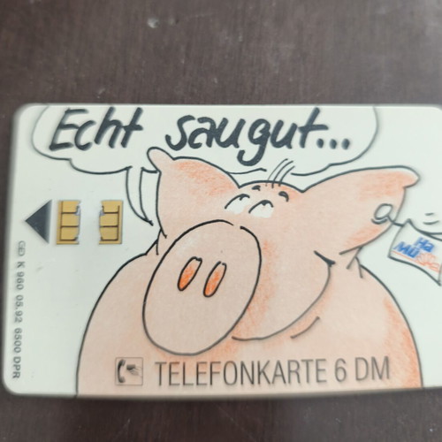 German phone card used