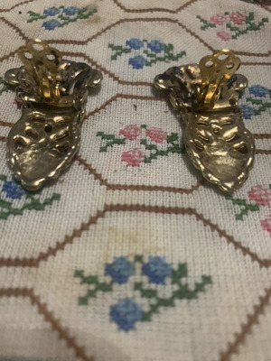 Art Deco dress clips pair 1930s with white rhinestones