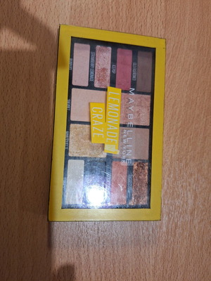 Maybelline Lemonade Craze παλέτα σκιών μεταχειρισμένη, με σπασμένο κίτρινο