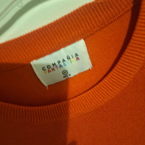 Compania Fantastica orange pullover like new, size M