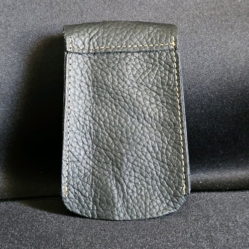 Leather key wallet used, dark blue