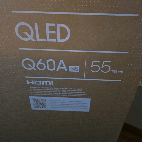 Smart TV Samsung QLED Q60A 55 4K with broken screen panel used