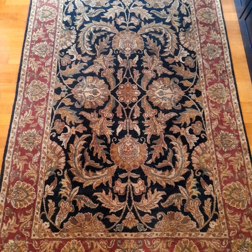 Handmade wool rug Agra used, 1.84×1.26 m