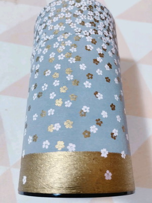 Japanese tea box new with washi lining and double lid