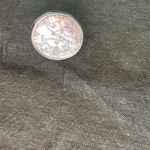 Silver drachma ring collectible like new, 925 silver