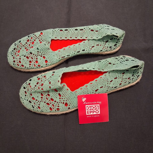 Espadrilles knitted mint color Gioseppo new