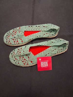 Espadrilles knitted mint color Gioseppo new