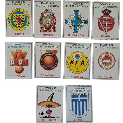 Vintage 1986 Mexico World Cup card collection used