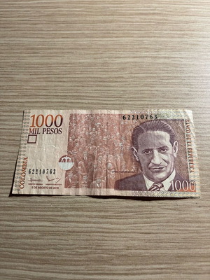 1000 Mil Pesos Banknote Colombia new