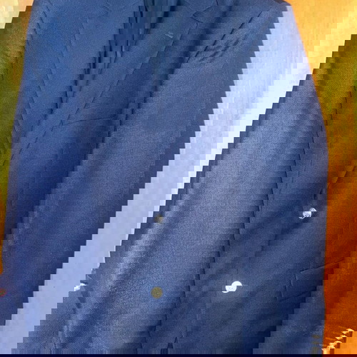 Ανδρικό σακάκι αφόρετο μπλε, φαρδιά γραμμή XL