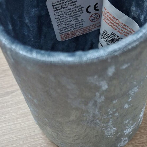 Velvet pencil holder, 10cm height