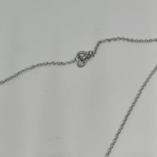 Necklace with Blue Marquise Crystal silver finish like new