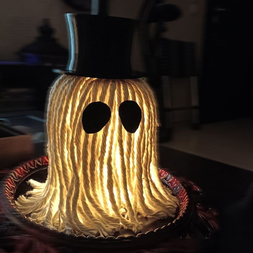 Ghost Lamp Cousin Itt new, handmade Addams Family inspired