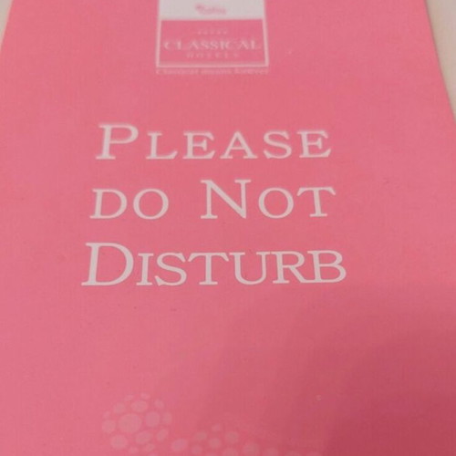 Collectible door card "Please Do Not Disturb" used, King George hotel