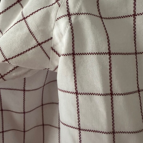 Strellson men's shirt M white with burgundy stripes like new