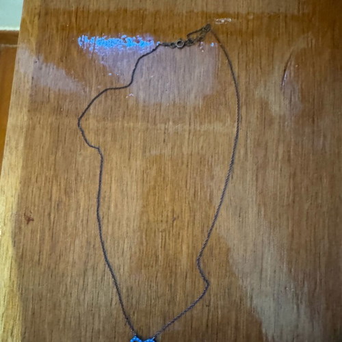 Silver 925 infinity necklace with turquoise zircon like new