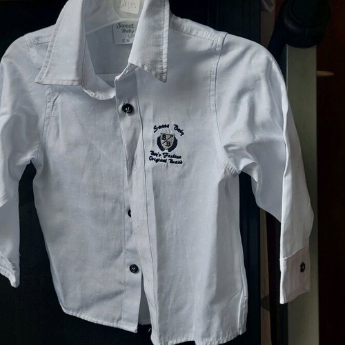 Christening set of 3 pieces for 12 months boy like new