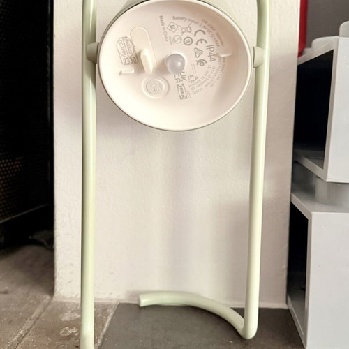 IKEA bedside lamp, pastel mint color