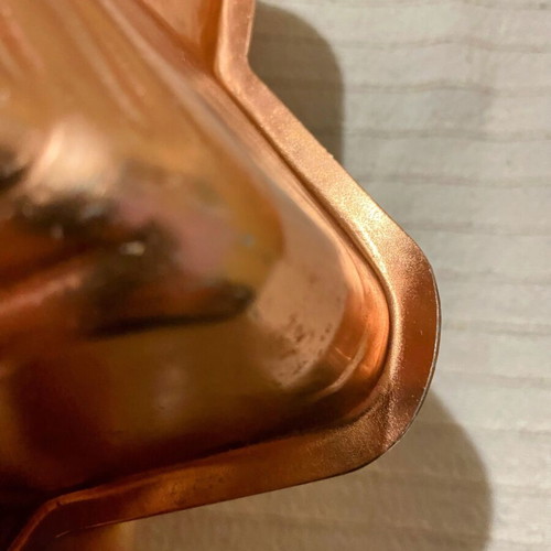 Copper star-shaped baking mold used, vintage