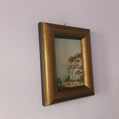 Oil painting used, in solid wood frame 25x20 cm