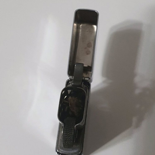 Zippo lighter used small size with engraved design