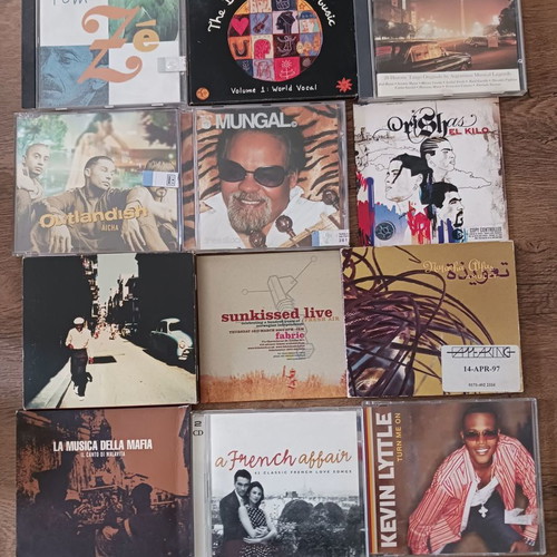 World music CD collection used, 32 discs