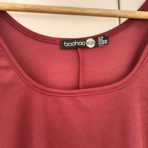 Boohoo midi bodycon dress size EU 36 new, burgundy