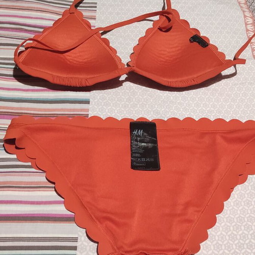 Bikini H&M size 36 small like new, dark orange